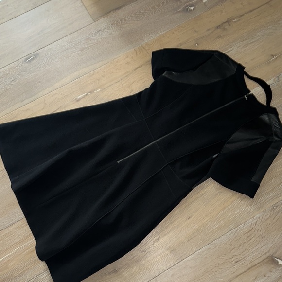 Rebecca Taylor black crepe and leather dress - Picture 8 of 17